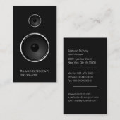 Black Music Speaker Visitekaartje (Voorkant / Achterkant)