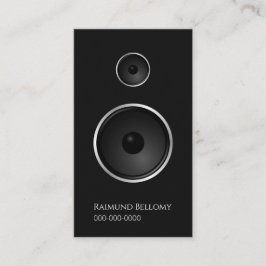 Black Music Speaker Visitekaartje