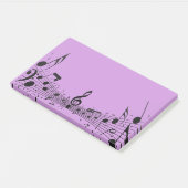 Black Musical Design Post-it Notes (Schuin)