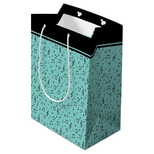 Black Musical Medium Cadeauzakje (Achterkant Gekanteld)