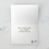 Black Musical Notes Design Wenskaart Kaart (Binnen)