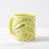 Black Musical personalized Coffee Mok (Voorkant links)