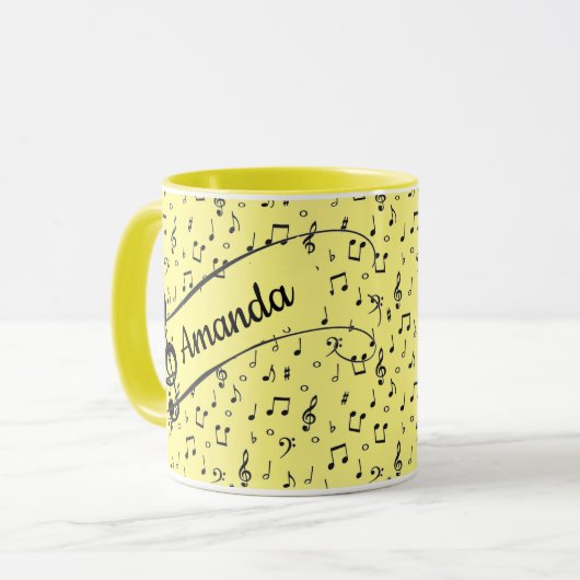 Black Musical personalized Coffee Mok (Voorkant links)