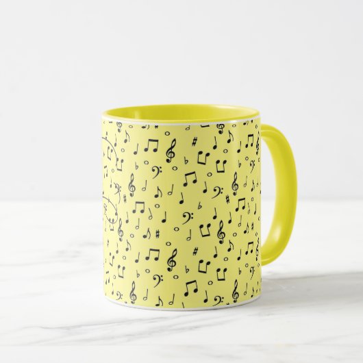 Black Musical personalized Coffee Mok (Voorkant rechts)