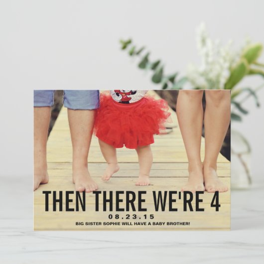 Black Mustache | Aankondiging van een foto-zwanger (Staand voorkant)