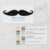 Black Mustache Bizcard Visitekaartje (Voorkant / Achterkant)
