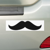 Black Mustache Bumpersticker (Op auto)