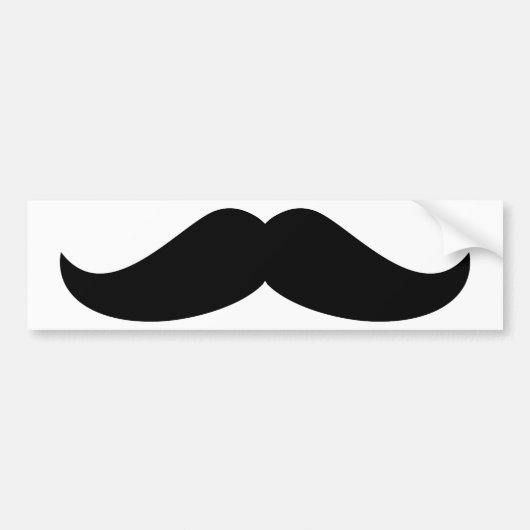 Black Mustache Bumpersticker (Voorkant)