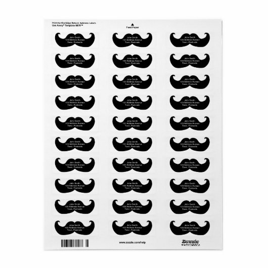 Black Mustache Etiket (Full Sheet)