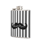 Black Mustache Groomsmen Drink erlenmeyer Heupfles (Links)