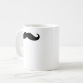 Black Mustache Humor voor Dads Koffiemok (Voorkant links)