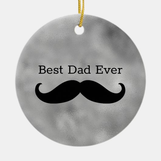 Black Mustache Keramisch Ornament (Voorkant)