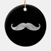 Black Mustache Keramisch Ornament (Achterkant)