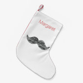 Black Mustache Kleine Kerstsok (Voorkant (Hangend))