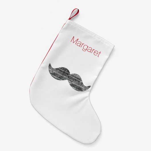 Black Mustache Kleine Kerstsok (Voorkant (Hangend))