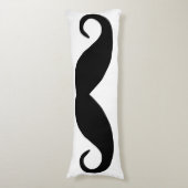Black Mustache Lichaamskussen (Voorkant Verticaal)