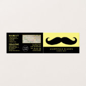 Black Mustache, Mannen Barbers Loyalty Card; Visitekaartje (Buitenkant ongevouwen)