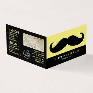 Black Mustache, Mannen Barbers Loyalty Card; Visitekaartje