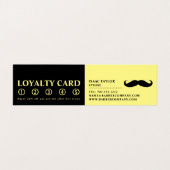 Black Mustache, Mannen Barbers Loyalty Card; Visitekaartje (Binnenkant ongevouwen)