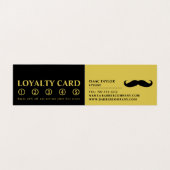 Black Mustache, Mannen Barbers Loyalty Card; Visitekaartje (Binnenkant ongevouwen)