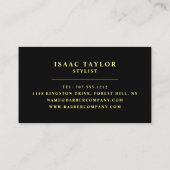 Black Mustache, Mannen Barbers Visitekaartje (Achterkant)