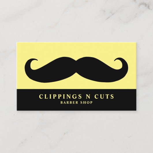 Black Mustache, Mannen Barbers Visitekaartje (Voorkant)