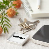Black Mustache of Black Mustache voor vun Gifts Sleutelhanger (Zijkant)