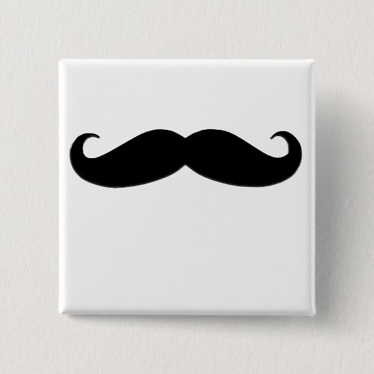 Black Mustache of Black Mustache voor vun Gifts Vierkante Button 5,1 Cm (Voorkant)