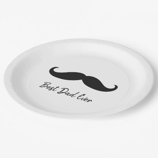 Black Mustache Papieren Bordje (Gekanteld)