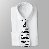 Black Mustache Pattern Stropdas (Gebonden)