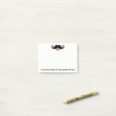Black Mustache Post-it® Notes (Op bureau)