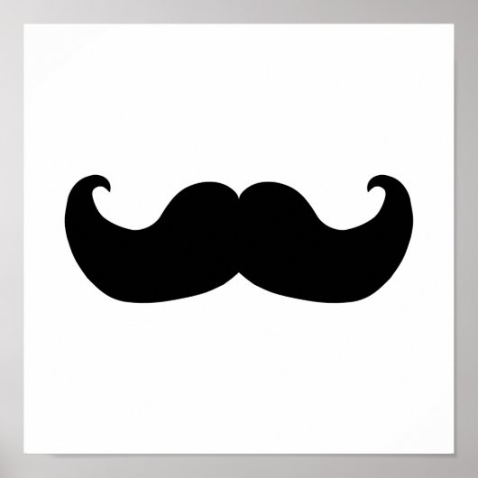 Black Mustache Poster (Voorkant)