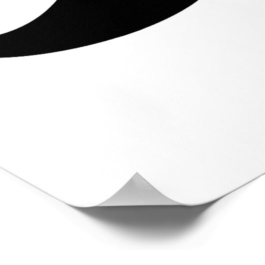 Black Mustache Poster (Hoek)