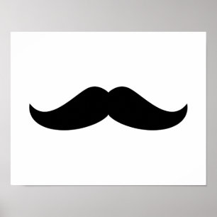 Black Mustache Poster