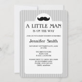 Black Mustache Silhouette Little Man Baby shower Kaart (Voorkant)