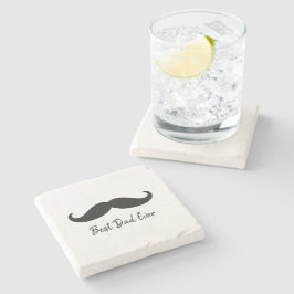 Black Mustache Stenen Onderzetter