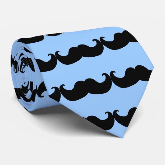 Black Mustache Stropdas (Opgerold)