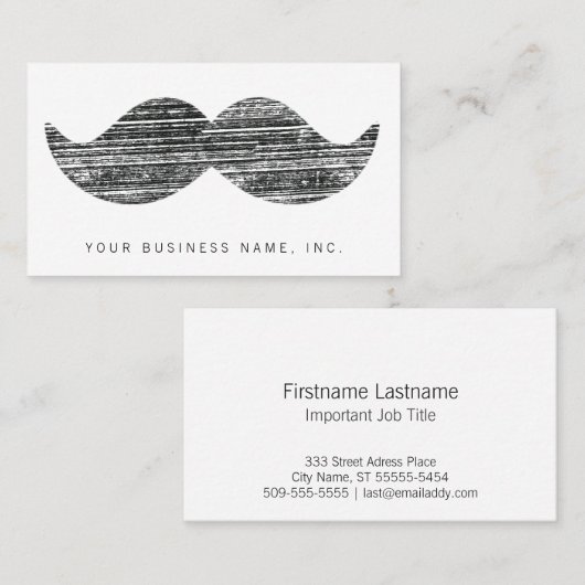 Black Mustache Visitekaartje (Voorkant / Achterkant)