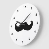 Black Mustache wall klok met cijfers (Hoek)
