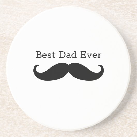 Black Mustache Zandsteen Onderzetter (Voorkant)