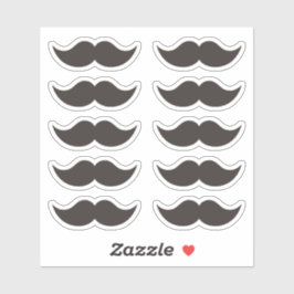 Black Mustaches Mustache set van 10 Stickers