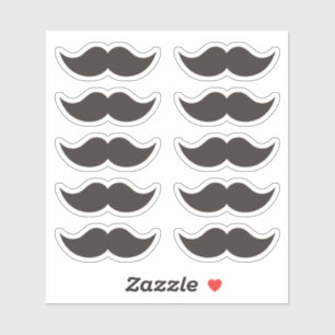 Black Mustaches Mustache set van 10 Stickers