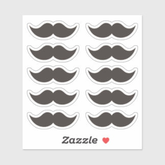 Black Mustaches Mustache set van 10 Stickers