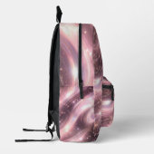Black & muted blush space patterns AI art Bedrukte Rugzak (Links)