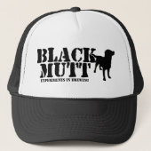 Black Mutt Trucker Hat Trucker Pet (Voorkant)
