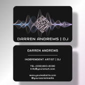 Black | Muziek QR Code Soundwave Visitekaartje
