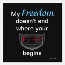 Black My Freedom Yard Sign