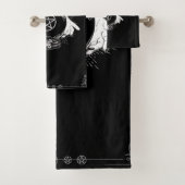 Black Mystic Teller Mystical Crystal Ball Bad Handdoek (Insitu)