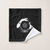 Black Mystic Teller Mystical Crystal Ball Bad Handdoek (Wasdoekje)