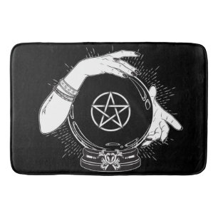 Black Mystic Teller Mystical Crystal Ball Badmat